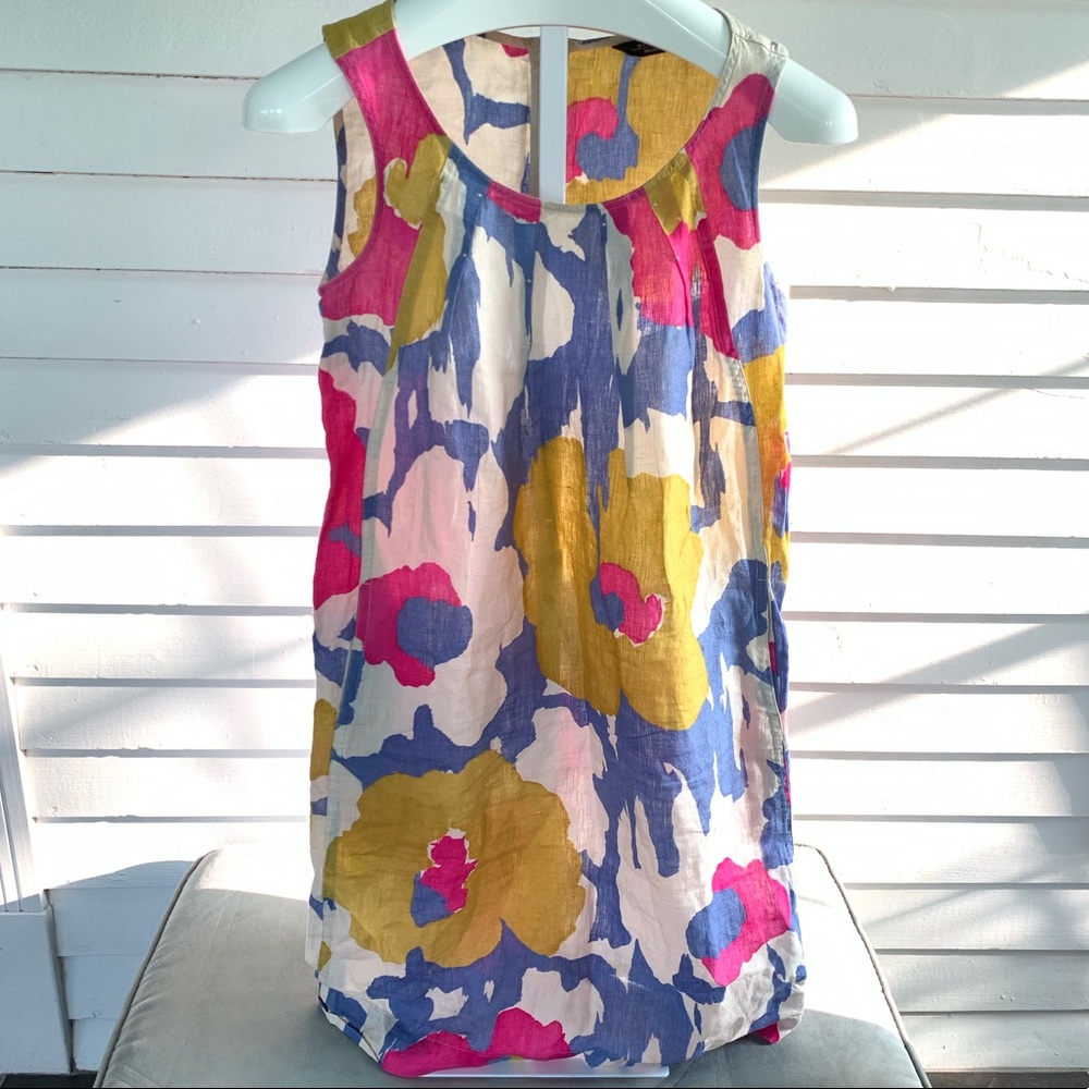 MaxMara Weekend Floral Linen Shift Dress Pockets